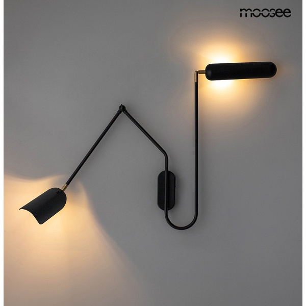 Lampa ścienna TENTA czarna - Moosee