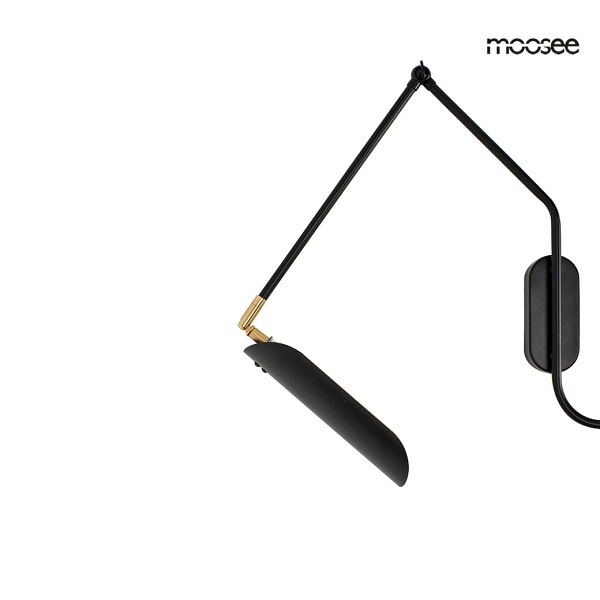 Lampa ścienna TENTA czarna - Moosee