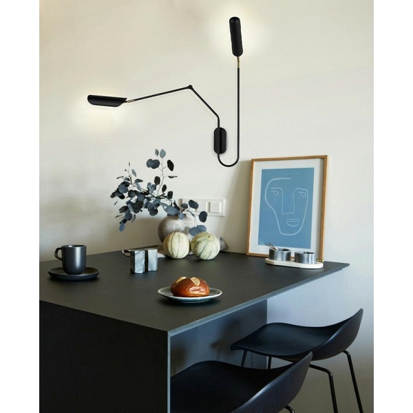 Lampa ścienna TENTA czarna - Moosee