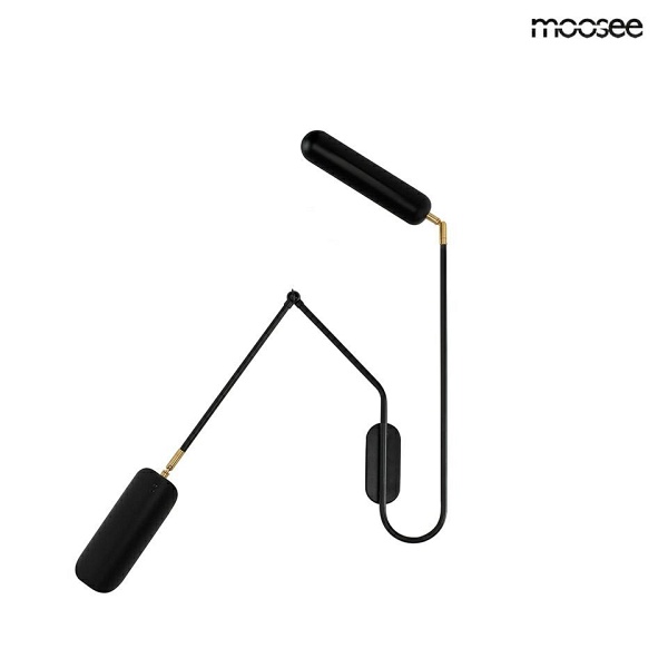 Lampa ścienna TENTA czarna - Moosee