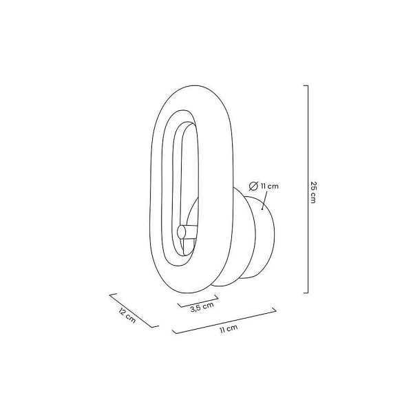 Lampa ścienna JEWEL złota - Moosee