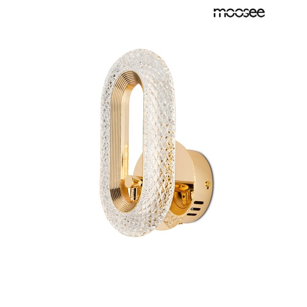 Lampa ścienna JEWEL złota - Moosee
