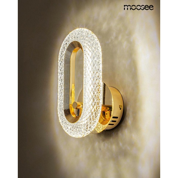 Lampa ścienna JEWEL złota - Moosee