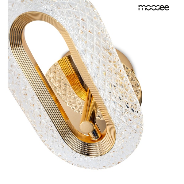 Lampa ścienna JEWEL złota - Moosee