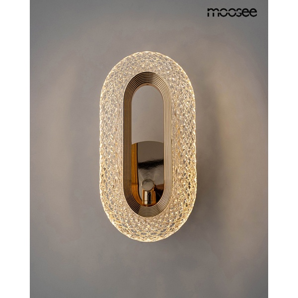 Lampa ścienna JEWEL złota - Moosee