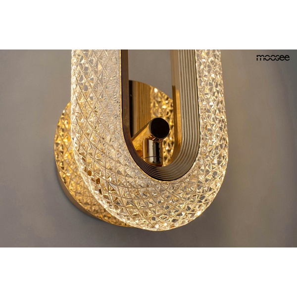 Lampa ścienna JEWEL złota - Moosee