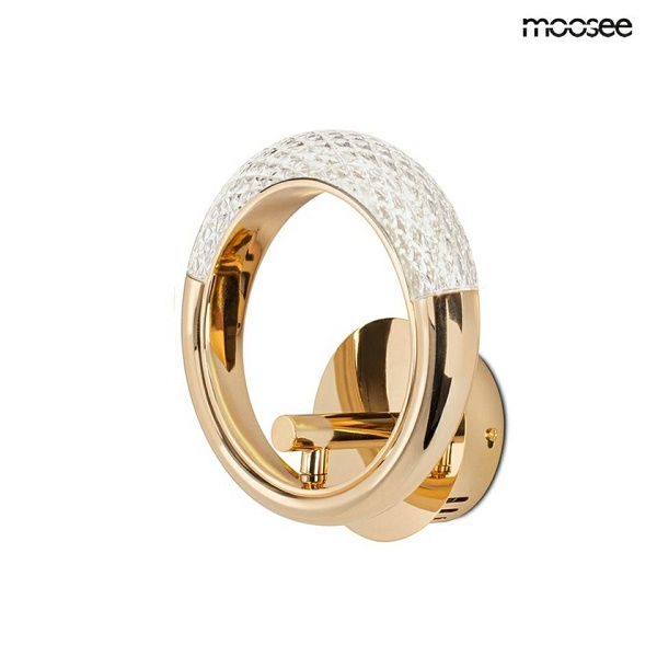 Lampa ścienna HELIOS złota - Moosee