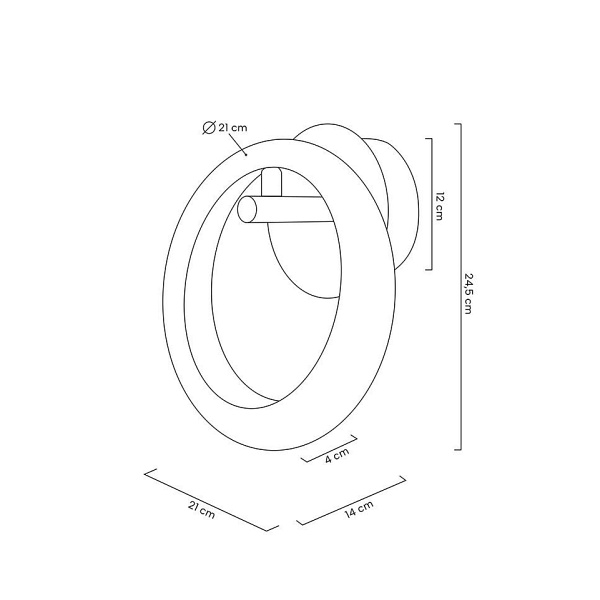Lampa ścienna HELIOS złota - Moosee