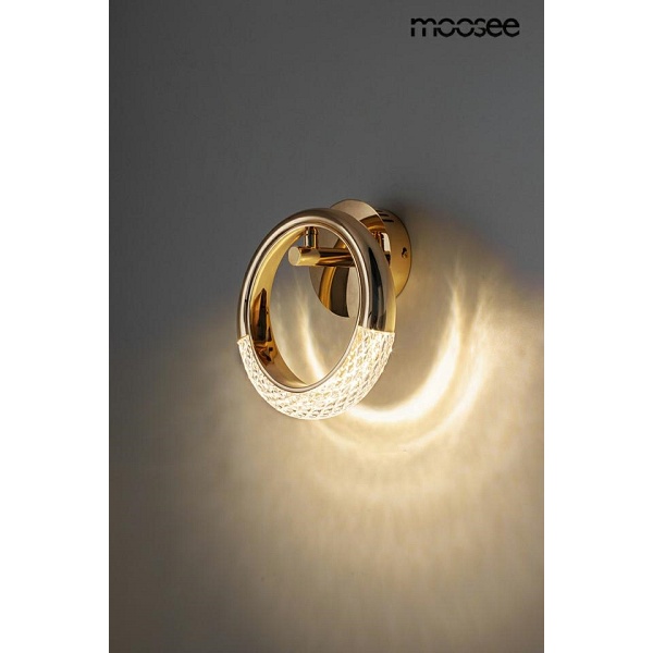 Lampa ścienna HELIOS złota - Moosee