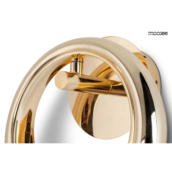 Lampa ścienna HELIOS złota - Moosee