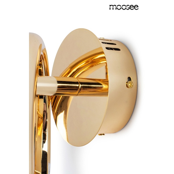 Lampa ścienna HELIOS złota - Moosee