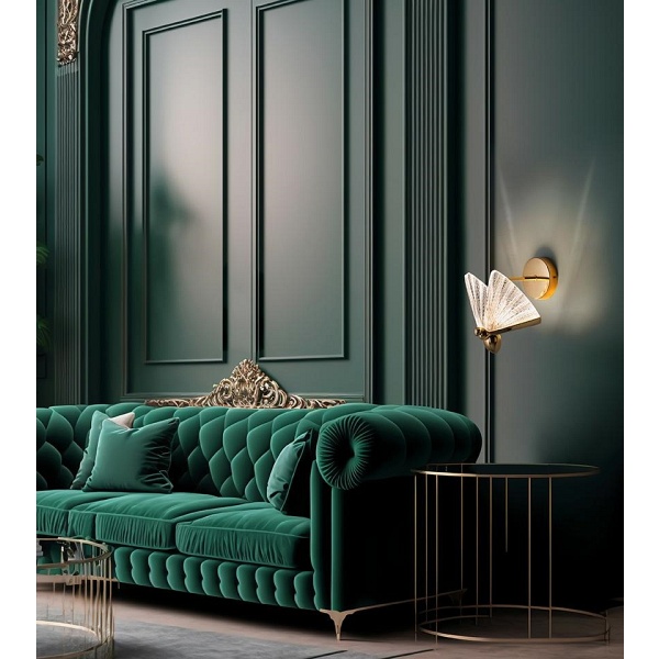 Lampa ścienna BUTTERFLY S złota - Moosee