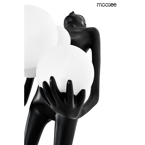 Lampa podłogowa HUMAN czarna - Moosee