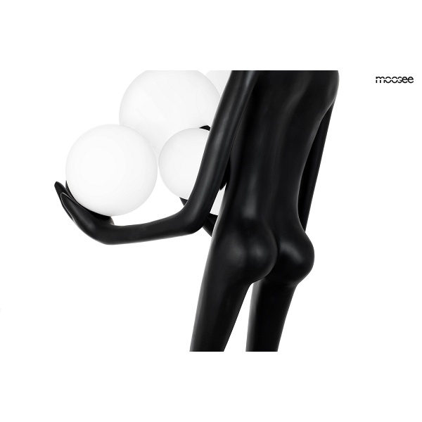 Lampa podłogowa HUMAN czarna - Moosee
