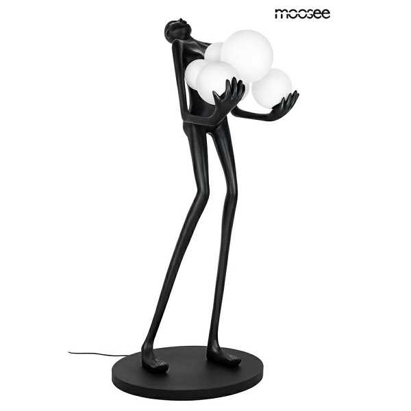 Lampa podłogowa HUMAN czarna - Moosee