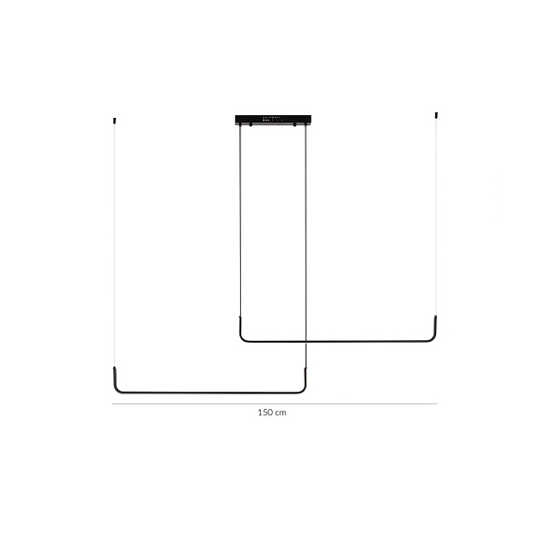 Lampa wisząca SHAPE DUO 120 czarna - Moosee