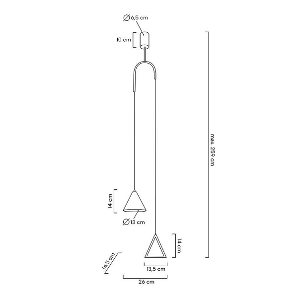Lampa wisząca ACUSTICA złota - Moosee