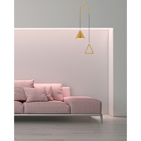 Lampa wisząca ACUSTICA złota - Moosee