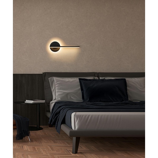 Lampa ścienna HORIZON czarna - Moosee