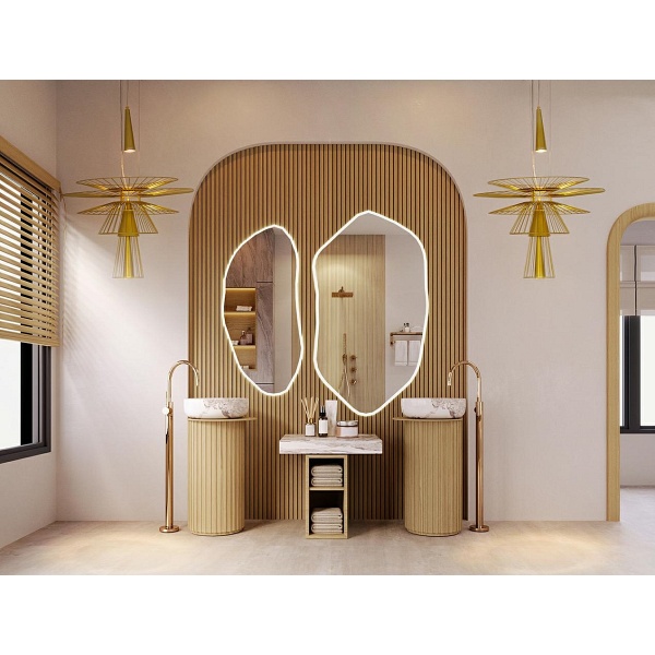 Lampa wisząca SESTO złota - Moosee