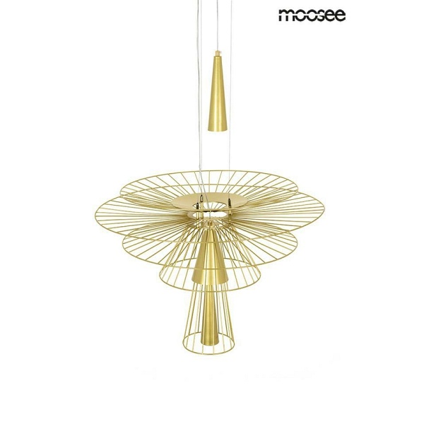 Lampa wisząca SESTO złota - Moosee