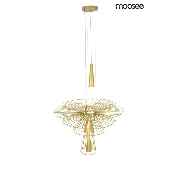 Lampa wisząca SESTO złota - Moosee