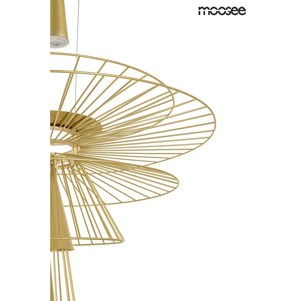 Lampa wisząca SESTO złota - Moosee