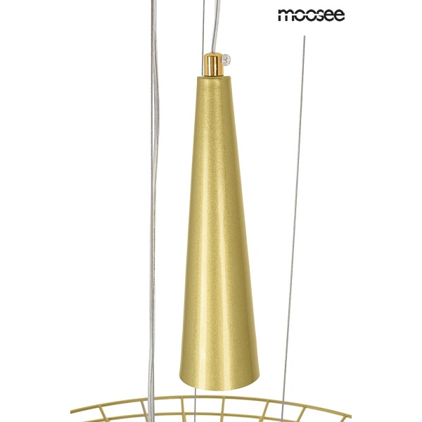 Lampa wisząca SESTO złota - Moosee