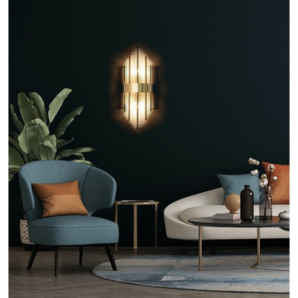 Lampa ścienna ARMANDO złota - Moosee