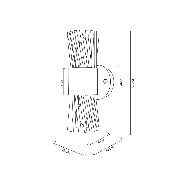 Lampa ścienna LORENZO złota - Moosee