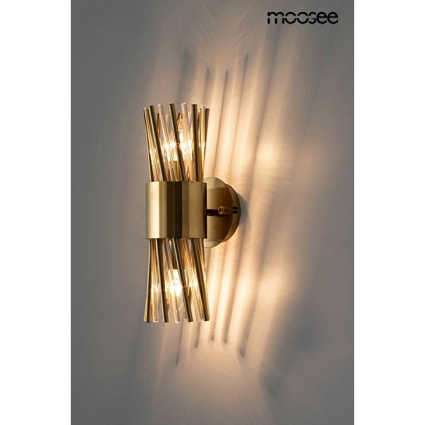 Lampa ścienna LORENZO złota - Moosee