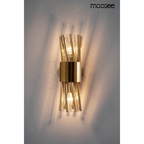 Lampa ścienna LORENZO złota - Moosee
