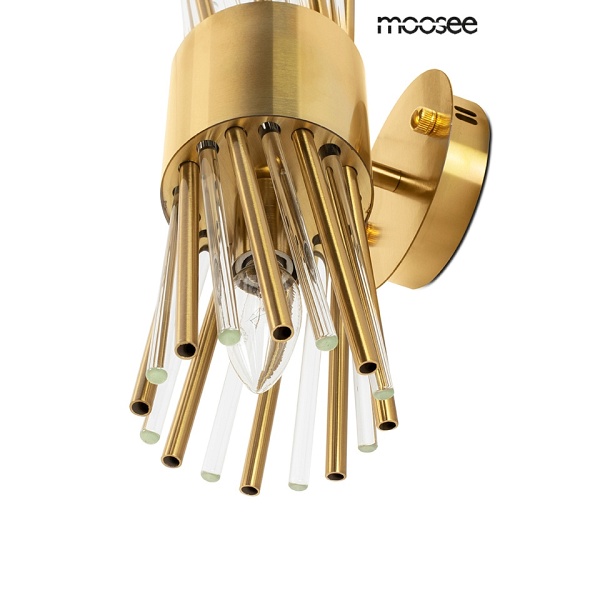 Lampa ścienna LORENZO złota - Moosee