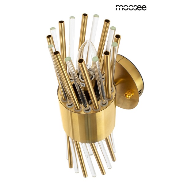 Lampa ścienna LORENZO złota - Moosee