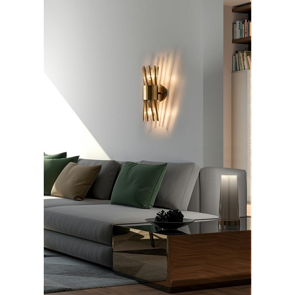 Lampa ścienna LORENZO złota - Moosee