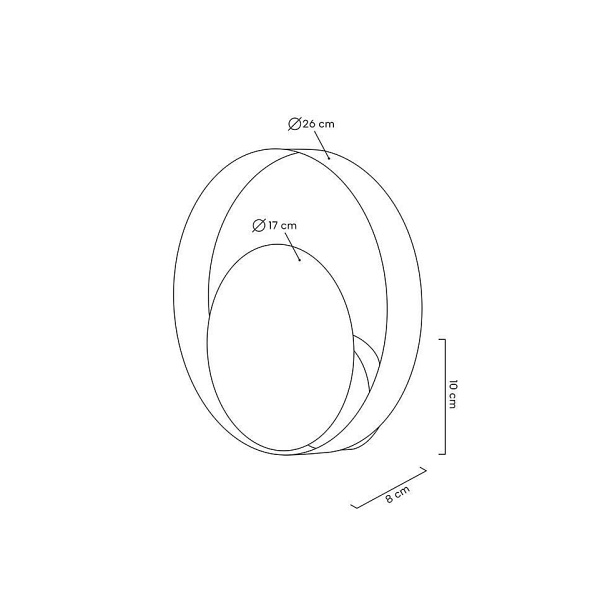 Lampa ścienna BAND złota / czarna - Moosee