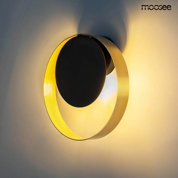 Lampa ścienna BAND złota / czarna - Moosee