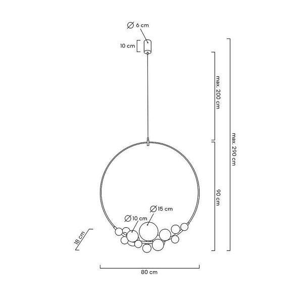 Lampa wisząca ROCIO czarna - Moosee