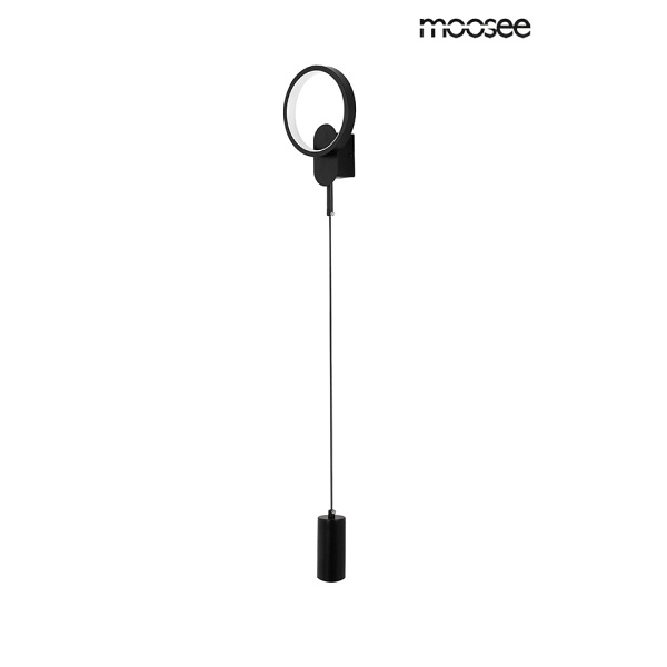 Lampa ścienna COMO czarna - Moosee
