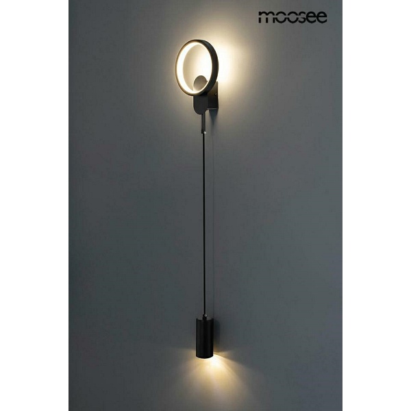 Lampa ścienna COMO czarna - Moosee