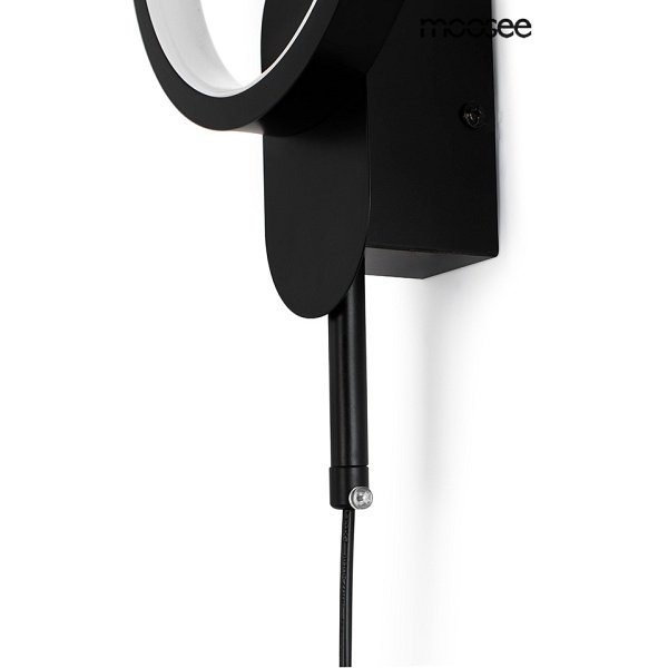 Lampa ścienna COMO czarna - Moosee