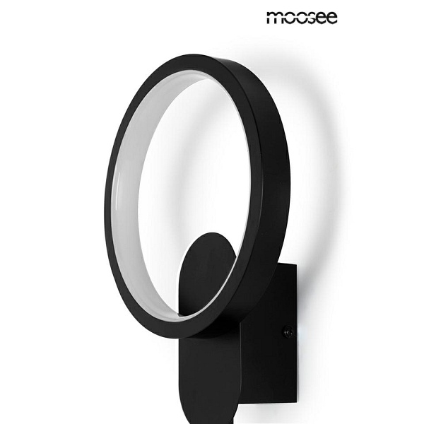 Lampa ścienna COMO czarna - Moosee