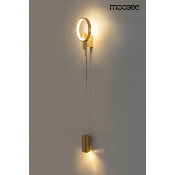 Lampa ścienna COMO złota - Moosee