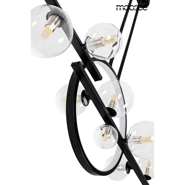 Lampa wisząca ALURE LINE TWIN 120 czarna - Moosee