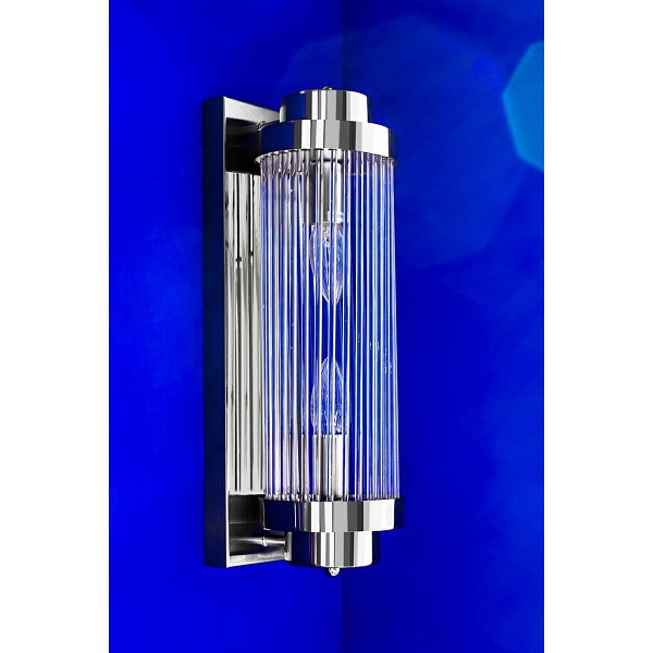 Lampa ścienna COLUMN 40 srebrna - Moosee