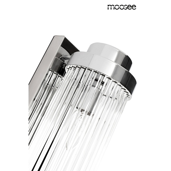 Lampa ścienna COLUMN 40 srebrna - Moosee