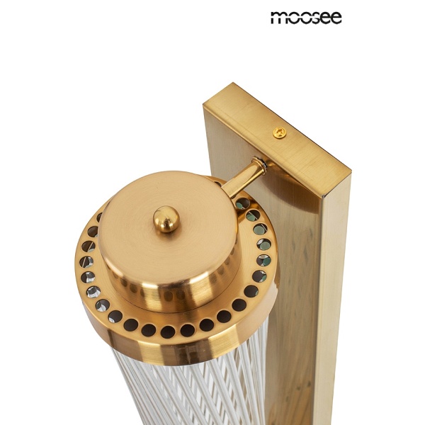 Lampa ścienna COLUMN 40 złota - Moosee