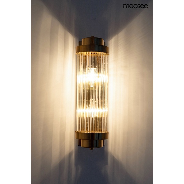 Lampa ścienna COLUMN 40 złota - Moosee