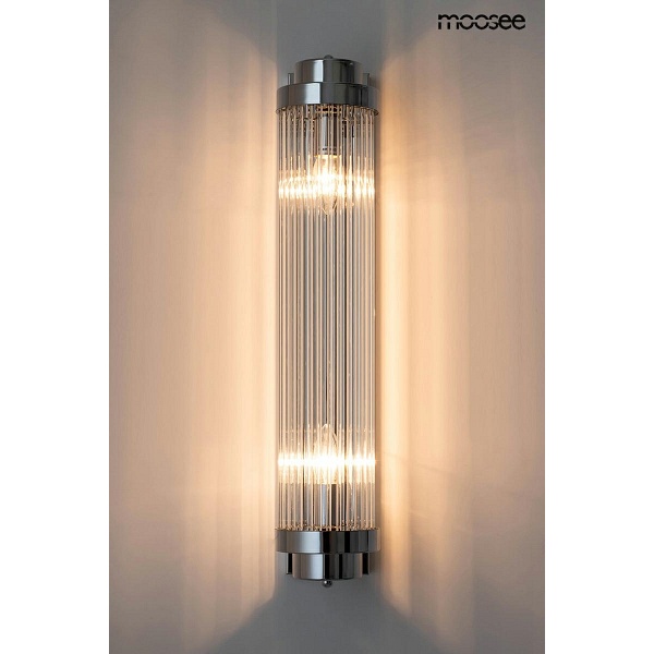 Lampa ścienna COLUMN 60 srebrna - Moosee