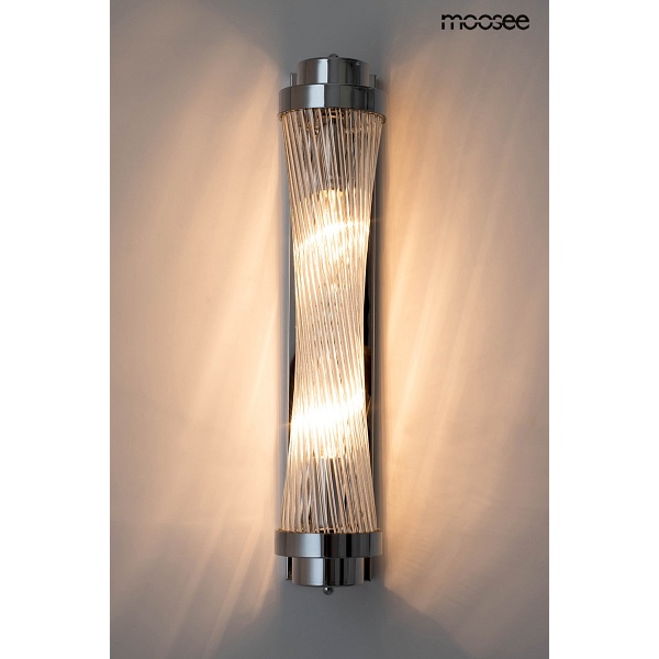 Lampa ścienna COLUMN 60 srebrna - Moosee